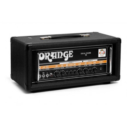 Orange Dual Dark 50 Lampowy head gitarowy o wysokim wzmocnieniu, 50 Watt, Klasa A/B, 2 kanały, Pętla efektów, Attenuator